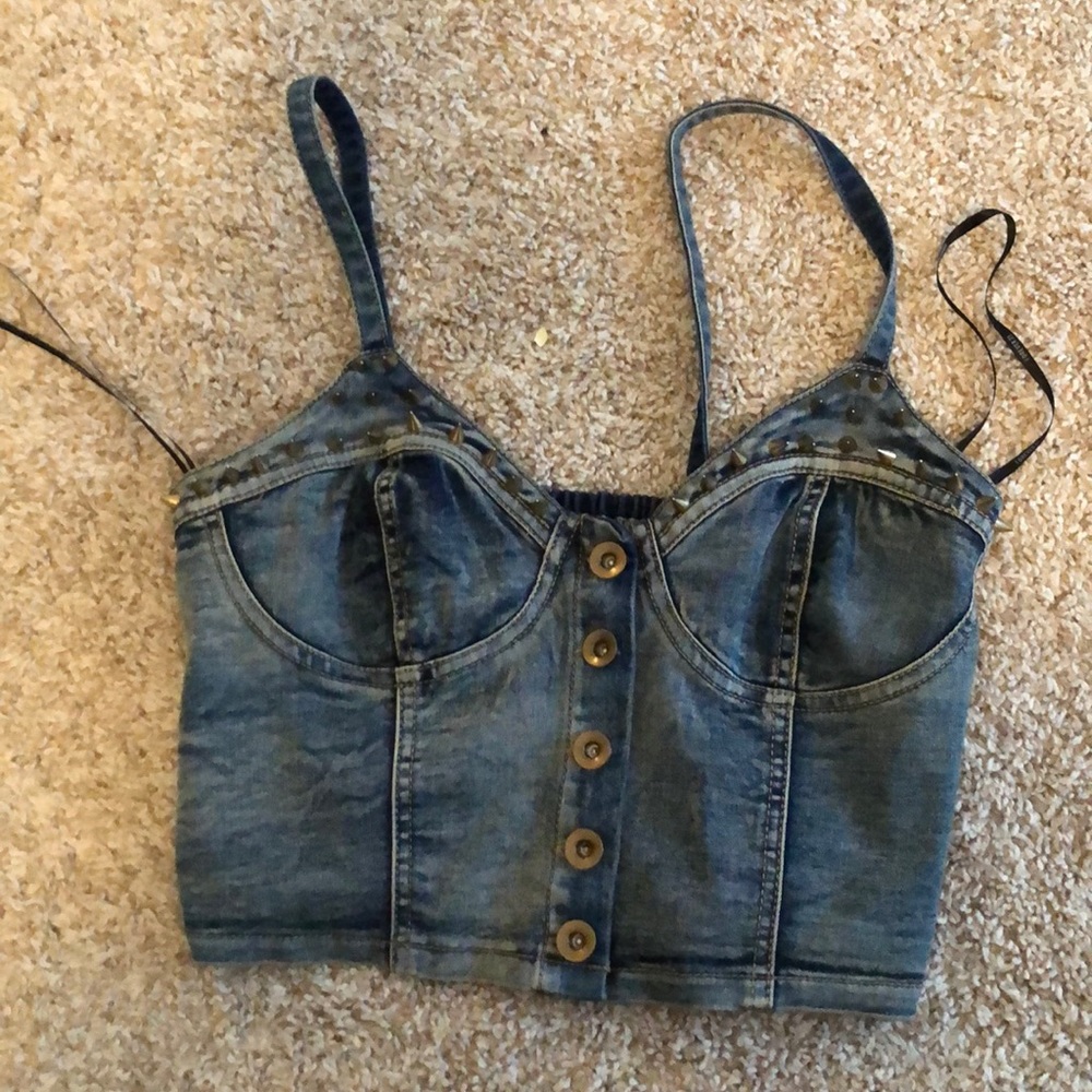 Jean crop top